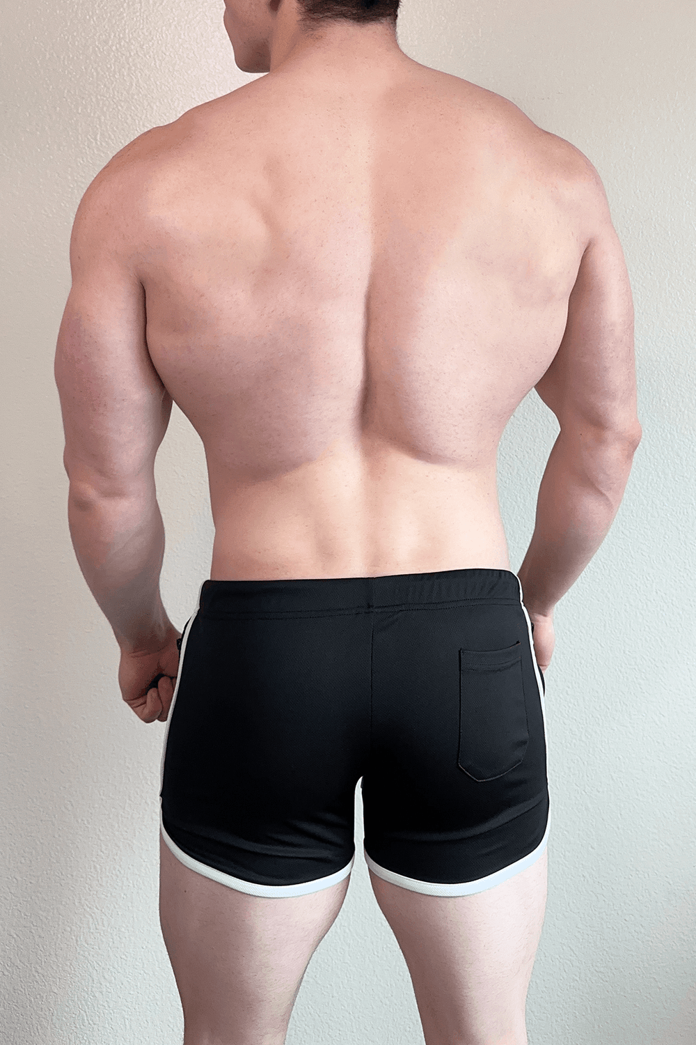 For the Night Drawstring Gym Short Shorts - Black - JJ Malibu