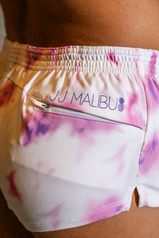 Stretch-It 2" Short Shorts - Pink Tie-Dye