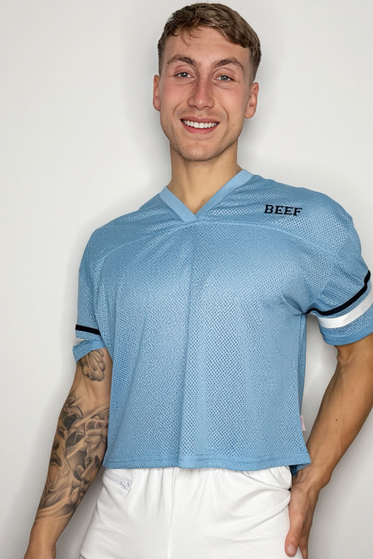 JJ Varsity V-Neck Jersey - Sky Blue