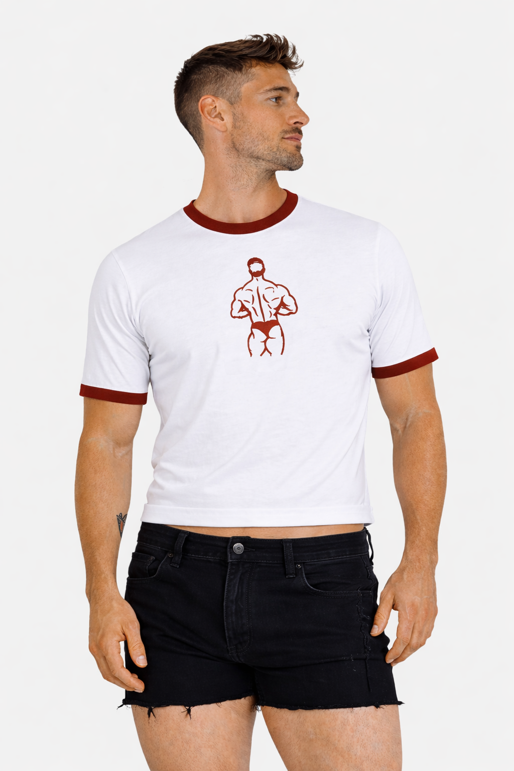 Field-Day Ringer Tee - White w/ Red Trim