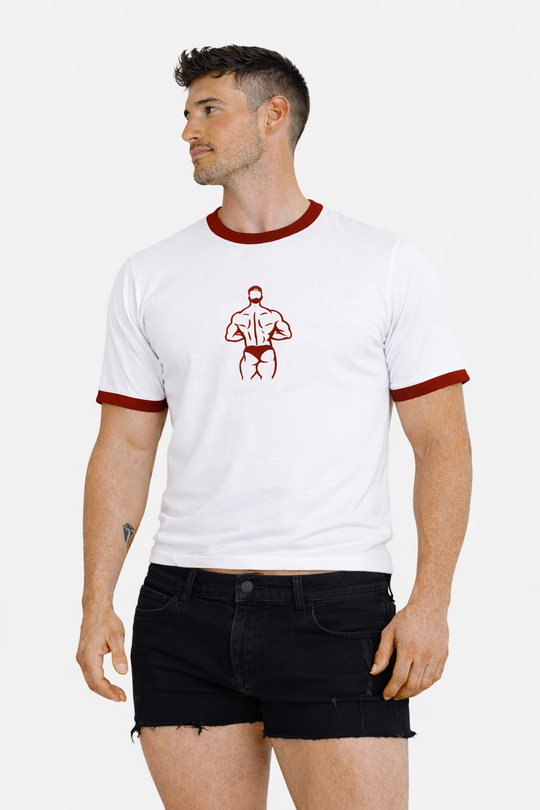 Field-Day Ringer Tee - White w/ Red Trim