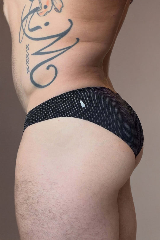 Shimmer Knit Seamless Briefs - Black